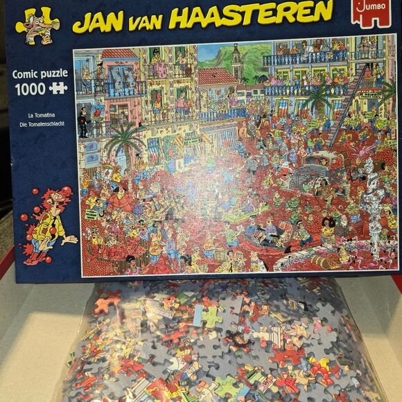 Jan Van Haasteren 1000 piece puzzle "La Tomatona" COMPLETE - Picture 1 of 1